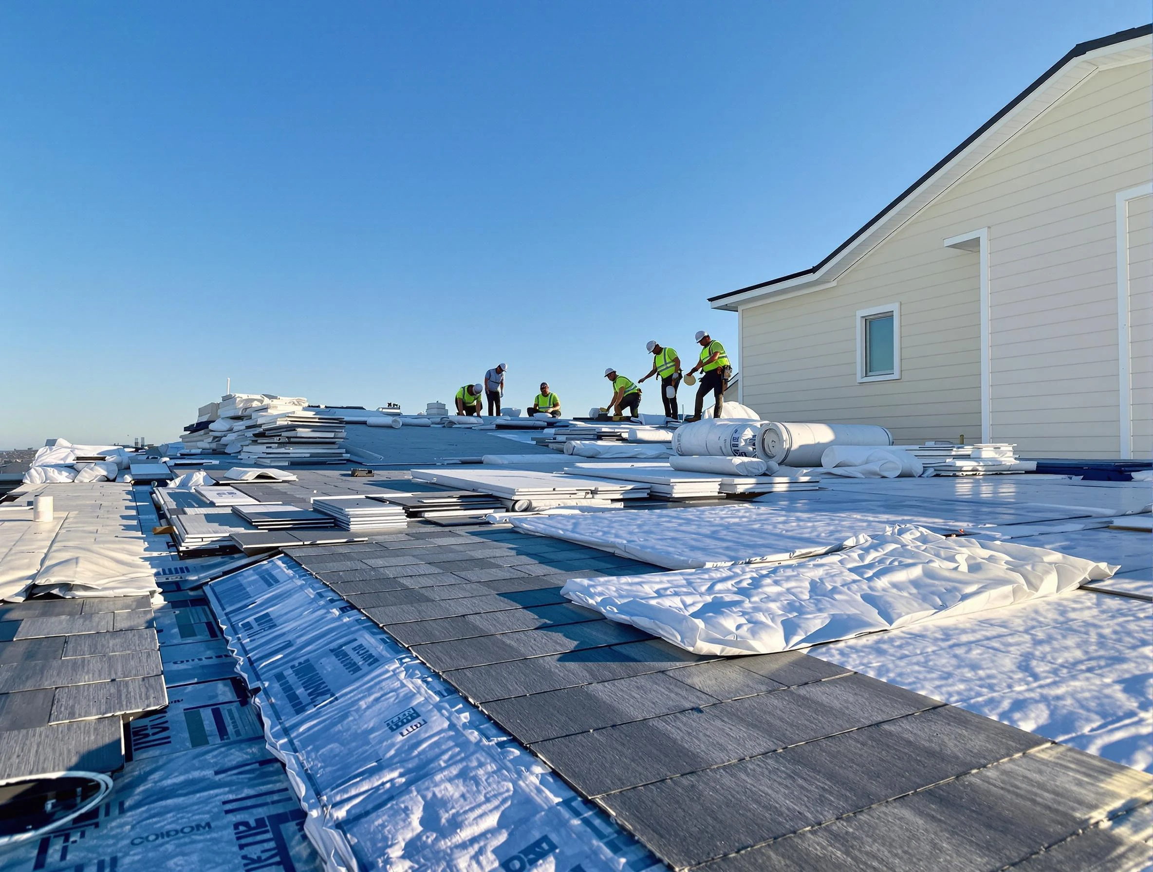 Finished roof installation project by Brecksville Roofing Company in Brecksville, OH